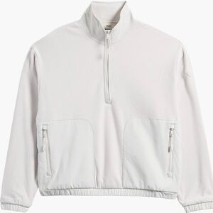 Vuori White Half-Zip Pullover Sweatshirt